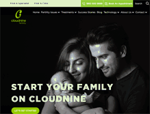 Tablet Screenshot of cloudninefertility.com